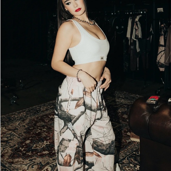 DARC SPORT WOLVES DURST CARGO SWEATS IN BROWN/LIGHT MAUVE WOODLAND CAMO SZ SMALL - Picture 2 of 6